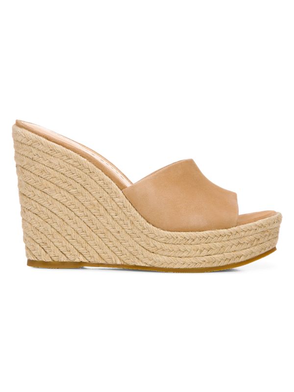 Veronica Beard Dali Leather Espadrille Wedge Sandals